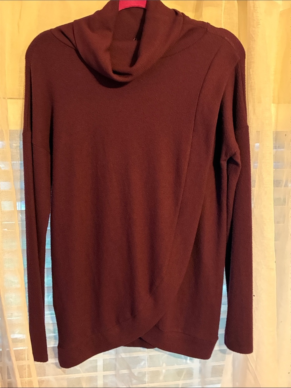 Gibson Purple Cowl Neck Pullover with Tulip Hem Sweater, Size: XS, NWT